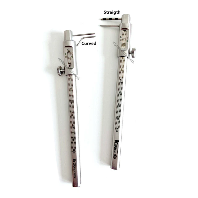 2Pcs Dental Micro Boley Gauge Thickness Caliper Edentulous Measuring Drill Guide