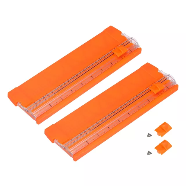 Papel Cortadora, 2uds Plástico Portátil A5 Papel Cortadora Herramienta, Naranja