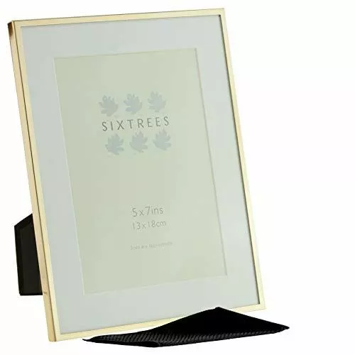 Sixtrees Park Lane 2-753-57 Rose Gold Metal 7x5 inch Photo Frame with Mount