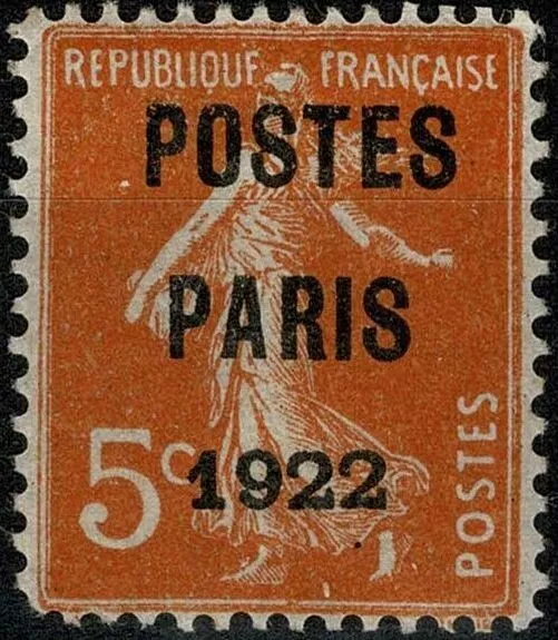 FRANCE 1922 TYPE SEMEUSE PREO  n° 30 Neuf ★ / MH