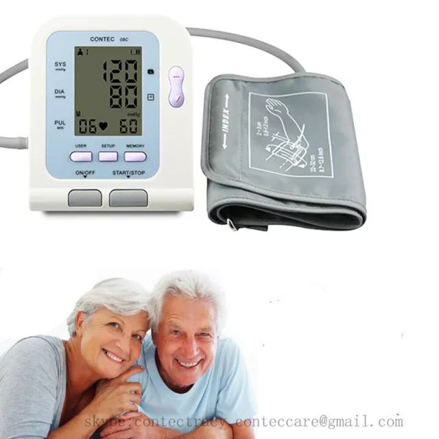 FDA Digital Upper Arm blood pressure Monitor Adult BP cuff CONTEC,sphygmomanomer