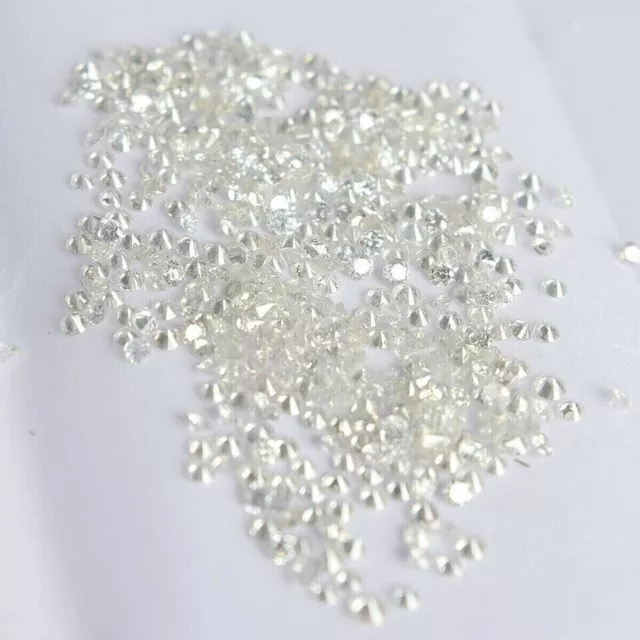 Lot de 10 pièces créé en laboratoire en diamant blanc taille ronde G-H... 3