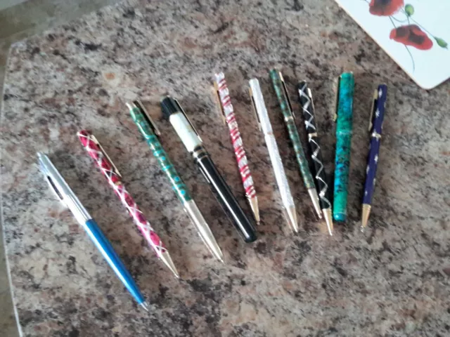 Job Lot Of Ten Empty Biros Needing Refils