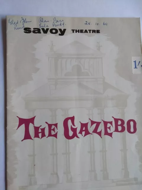 1960 'The Gazebo' West End Theatre programme Starring Ian Carmichael