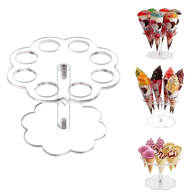 Durable and Safe Ice Cream Cone Holder Stand Acrylic Display for DIY Projects