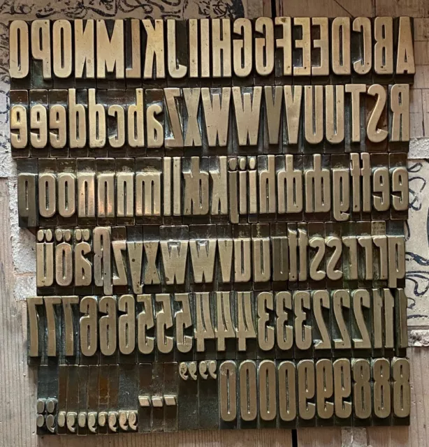 Prägeschrift für Buchbinder Messing Grotesk Messingbuchstaben Prägen Leder 35mm