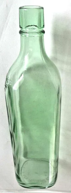 Pretty Aqua-Green Glass Bottle Cork Neck Nievens Porto Rico Over 10" Tall Rum? 3