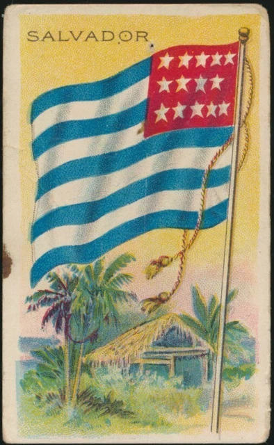 1910-11 Flags of all Nations Tobacco T59 Recruit No Design # Salvador