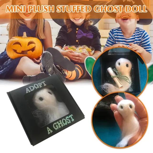 Adopt A Ghost - Cute Little Pocket Ghost with A Tiny Mini Ghost Scroll, J8M2