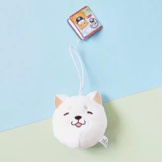 Mochishiba Dog Plush Charm Mascot White Shiba Inu Dog SK Japan Cute