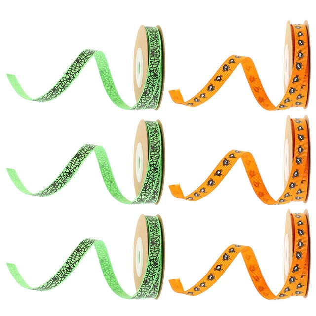 6 Rolls Halloween Party Ribbons Gift Wrapping Webbing Decorate