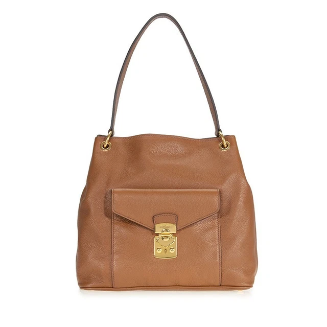MIU MIU BY Prada Pelle Ciottolata Marrone Vitello Phenix Hobo 1695 EUR 465 71 PicClick IT