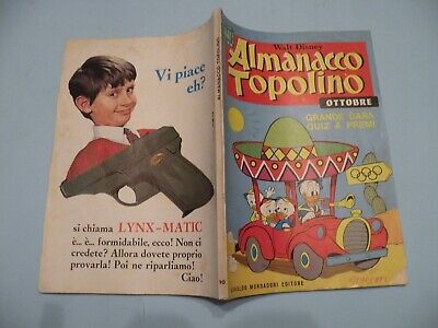 Almanacco Topolino 1968 N.10 Mondadori Disney Orig. Ottimo Cedola No Bollino