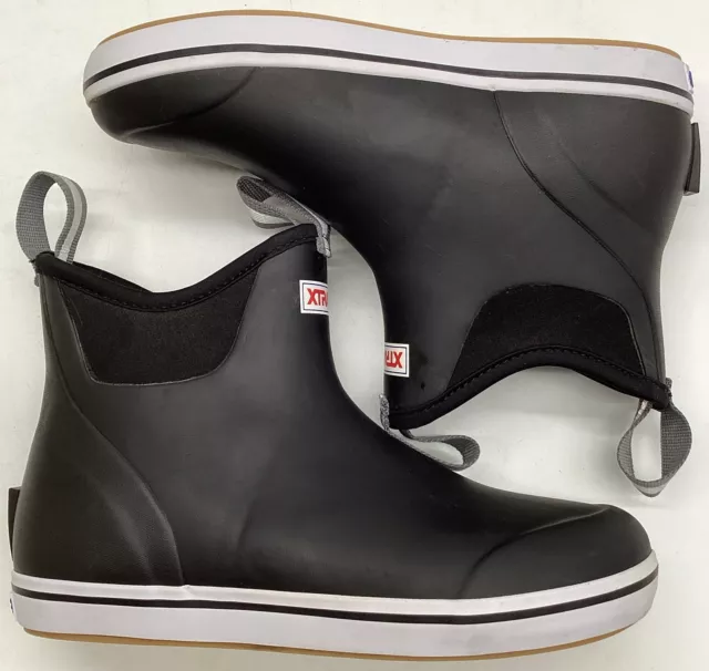 XTRATUF MEN'S WATERPROOF Ankle Deck Fishing Boots Black Size 7 $65.00 ...