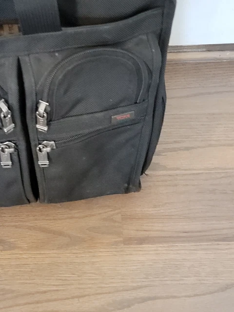 TUMI Alpha Deluxe Expandable Wheeled Rolling Briefcase Black Travel Bag #26003D4 3