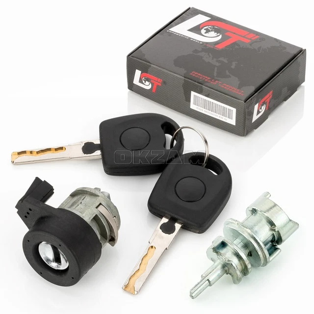 IGNITION LOCK CYLINDER With 2X Keys + Shaft For Audi A2 A3 A4 A6 A8 Tt