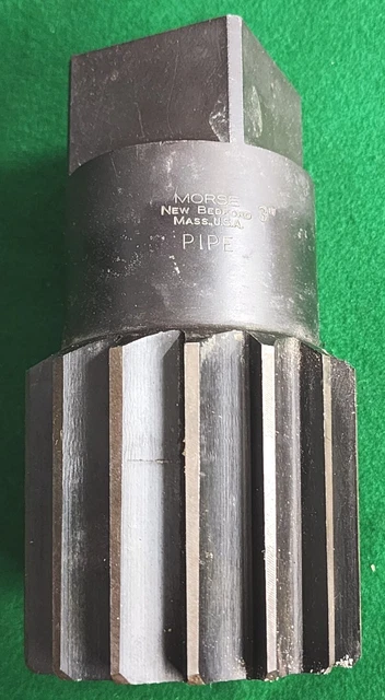 3.0" NPT Morse Taper Pipe Reamer, Taper flutes