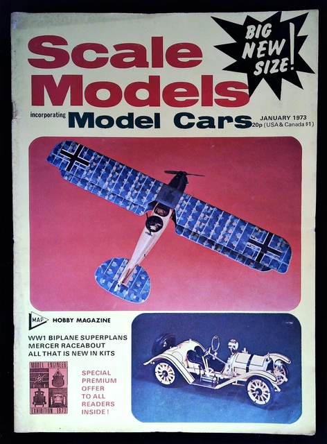 Scale Models Magazine January 1973 mbox2146 WW1 Biplane Superplans
