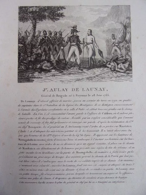 J. AULAY DE LAUNAY Brigadier General, born in Bayonne on June 28, 1765