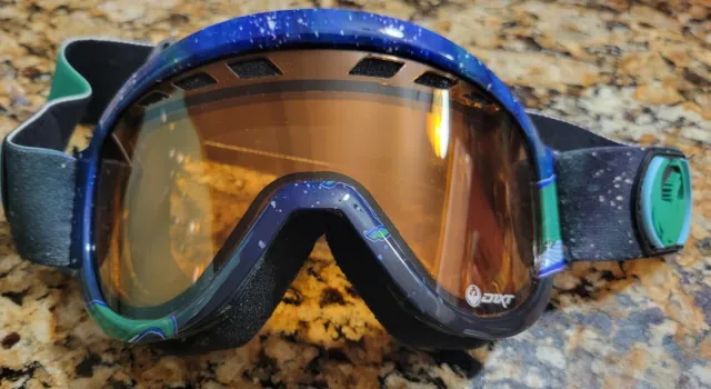 Dragon D1 XT OTG Ion Snow Ski Goggles, Brown Lens, Anti Fog, Whale Strap Ocean