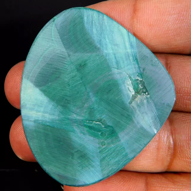 101.80Cts. Natural Miraculous Green Malachite Pear Cabochon Loose Gemstone 2