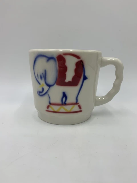 Syracuse China Union Pacific Railroad Dining Car Childs Cup Mug Circus Elephant