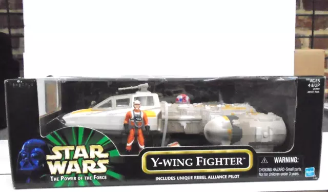 Star Wars: Power of the Force Y-Wing Fighter Set (1999) Hasbro New