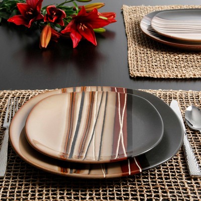 Better Homes and Gardens Dinnerware Set - Bazaar Brown, 16 Pieces, Mugs, Bowls 4