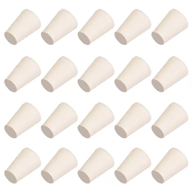 Conique Forme Solide Caoutchouc Bouchon pour Laboratoire Tube Bouchon #000-20Pcs