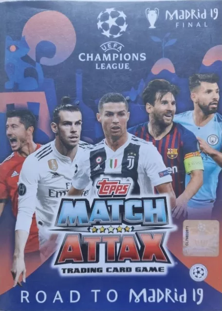 Match Attax Champions League 18/19 Aggiornamento Road to Madrid Club Edizione limitata...