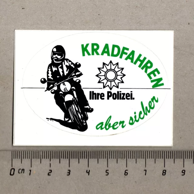 Aufkleber/Sticker Kradfahren aber sicher Ihre Polizei