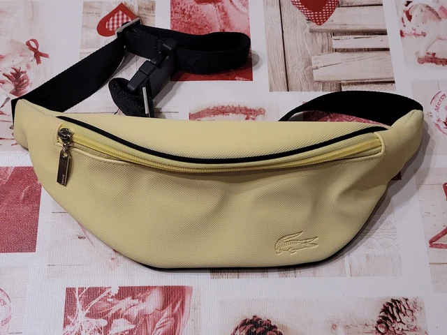 Lacoste Sac Sacoche Banane Jaune Toile Vintage 90 Tbe Mixte Homme Femme