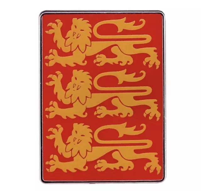 Royal Arms Of England King Standard Banner Metal Pin Badge Richard Lionheart