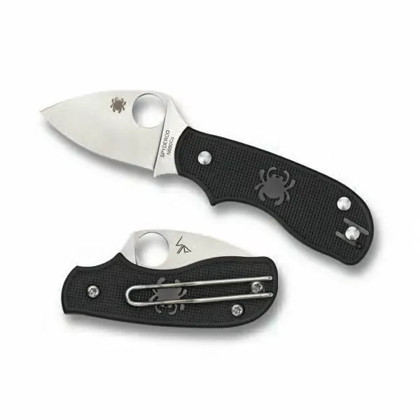 Spyderco Squeak Slipit Pocket Knife Black FRN Handle Plain Edge C154PBK