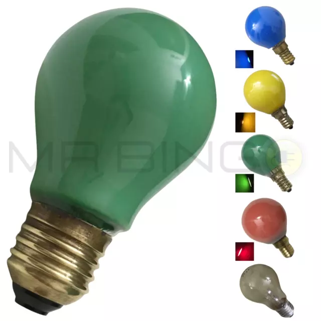 Lampadina colorata E14 E27 OSRAM globo in vetro luce dimmerabile verde blu rossa