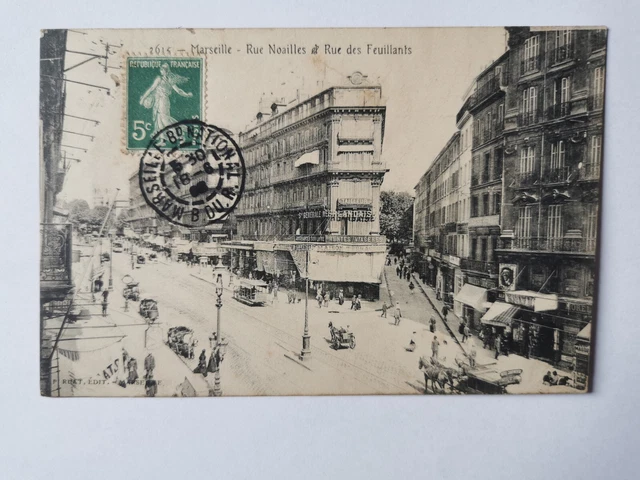 CPA 13 MARSEILLE - Rue Noailles and Rue des Feuillants