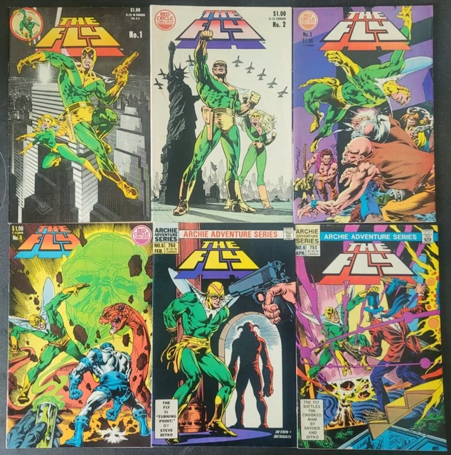 The Fly #1-9 (1983) Archie Red Circle Comics Full Series! Bonus Mighty Crusaders