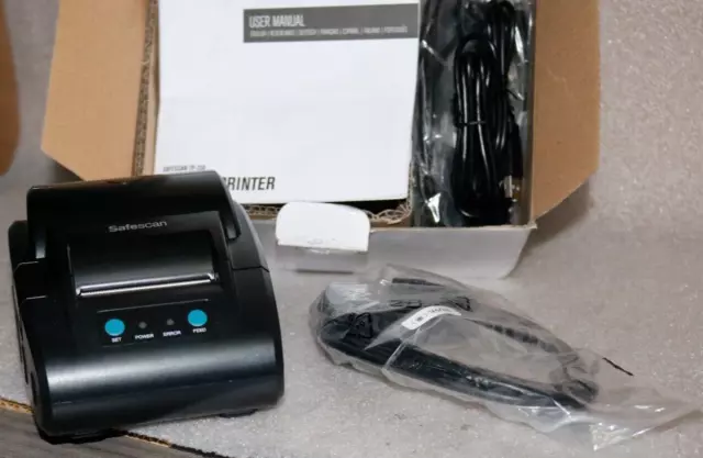 SafeScan TP-230 Black Thermal Receipt Printer 134-0535 3