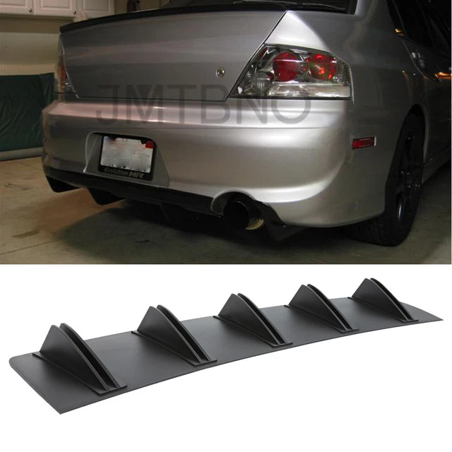 For Mitsubishi Lancer Rear Diffuser 10 Shark Fins Bumper Lip Splitter Spoiler