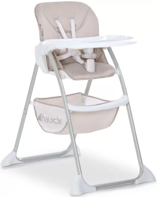 Hauck Baby Kinder Hochstuhl SIT N FOLD Kunststoff beige 57x98x83 cm