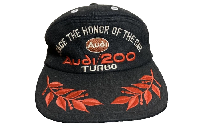 Audi 200 Turbo Vintage Wool Hat Cap Black Adjustable Embroidery Mercedes-Benz