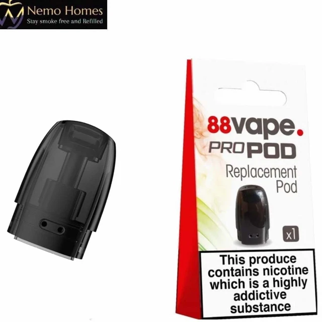 88 vape refillable pods 88VAPE PRO POD Vaping Pen Small ECigarette Vape Juice Starter Kit 420mAh  Black £13.99