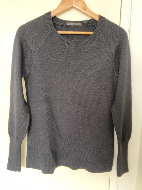 Country Road Black Pure Wool Knit Jumper / Size M