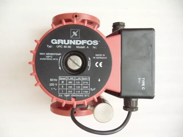 Grundfos UPC 40 - 60 Heizungspumpe 250 mm Umwälzpumpe 220 Volt NEU P82/23 2