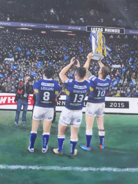 Leeds Rhinos - '3 Legends' - Art Print Card