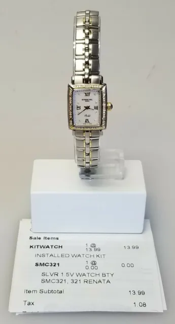Raymond Weil Parsifal Ladies Diamond Dial Watch 9740 Swiss Made Sapphire Crystal