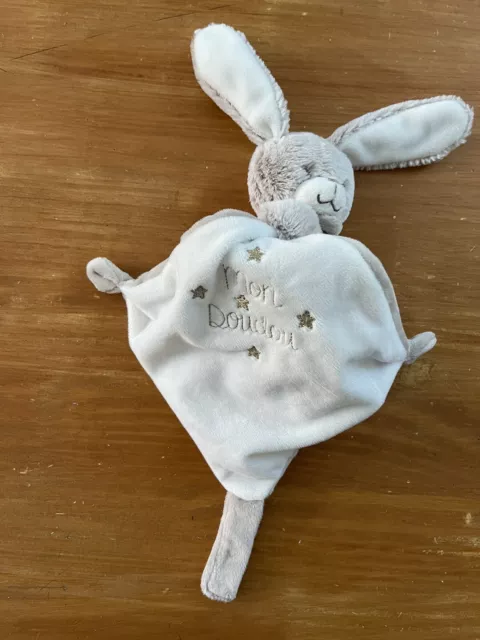 0/Doudou Lapin Tex - Collection Mon doudou Blanc Beige Marron Mouchoir Attache