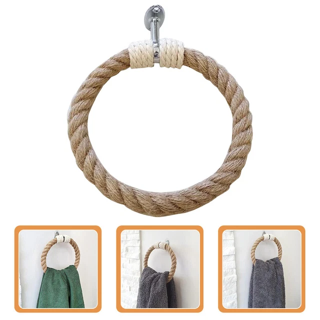 Rustic Style Towel Rings Hand Towel Holder Towel Rack Macrame Decor Bohemia 11