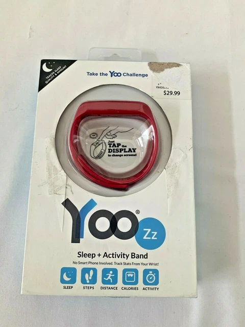 Yoo ZZ YX4200RS 24 Hour Sleep And Activity Tracker Red steps,calories,distance,