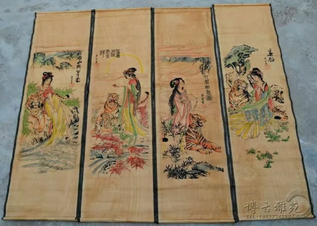 China calligraphy Paintings Scrolls Chinese Painting SCROLL FOUR SCREEN